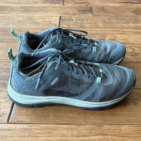 Keen Terradora II Waterproof Low Hiking Shoes Steel Gray / Ocean Wave Size 10.5 - Picture 5 of 13
